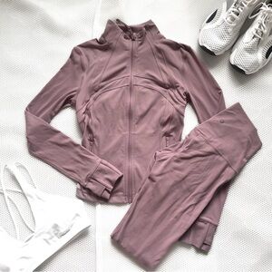 Lululemon Athletica Mauve Track Jacket and Joggers
